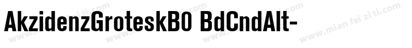 AkzidenzGroteskB0 BdCndAlt字体转换